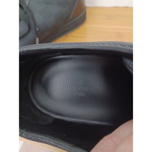 Louis Vuitton Offshore Damier Graphite Check Black Sneakers 8.5 LV or 9.5 US - Picture 11 of 16